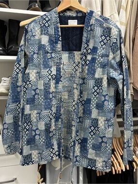 Akashi-Kama Noragi Jacket - Boro Print